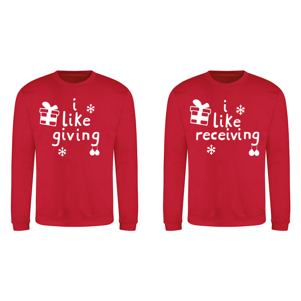 Giving and Receiving - Couples Christmas Jumpers