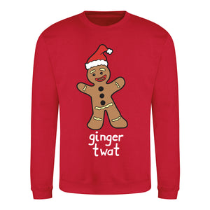 Ginger Twat - Offensive Christmas Jumper - Red