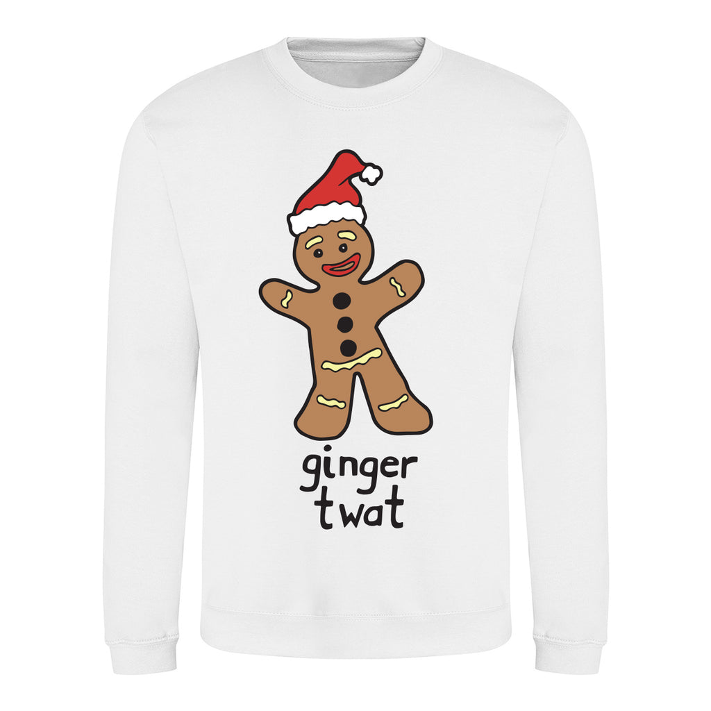 Ginger Twat - Offensive Christmas Jumper - White