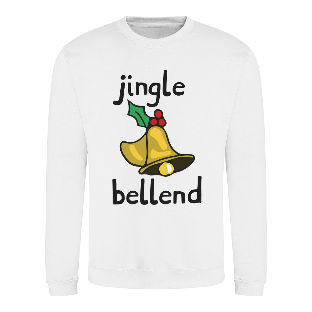 Jingle Bellend - Funny Christmas Jumper - White
