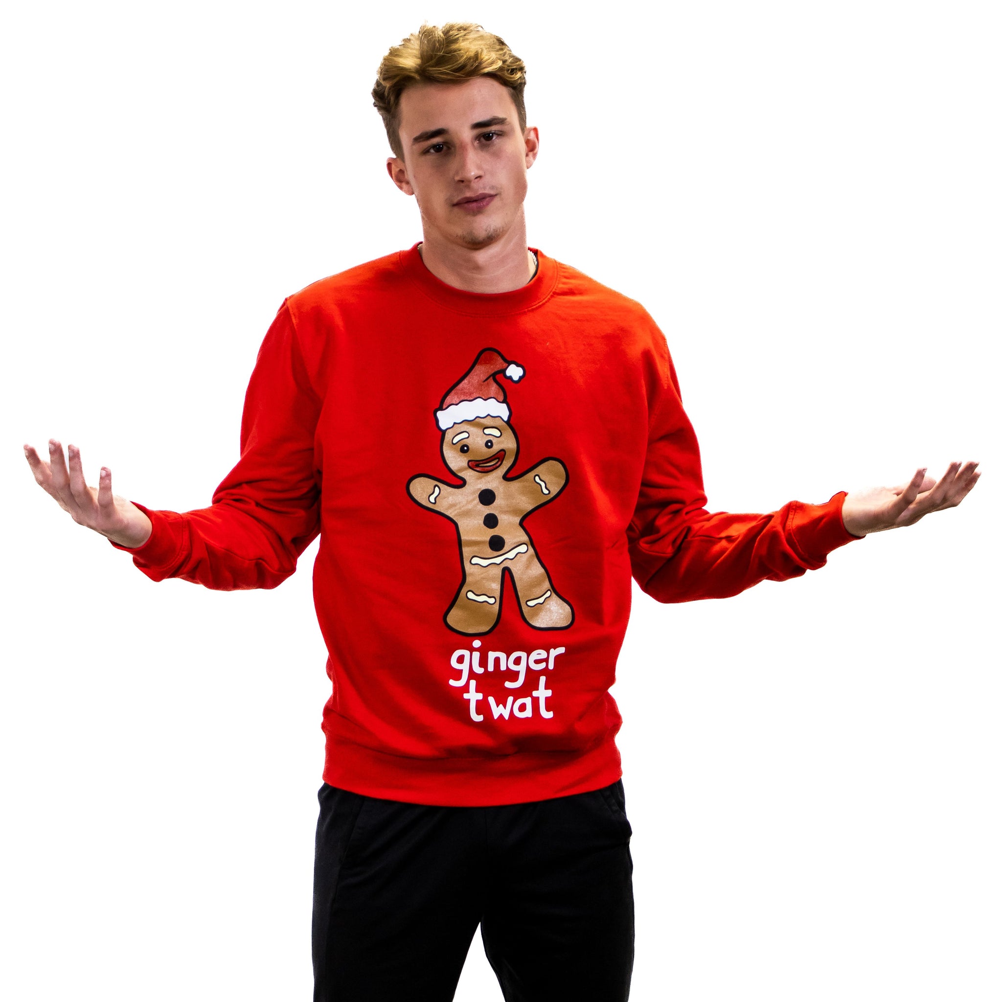 Ginger Twat - Offensive Christmas Jumper - Red
