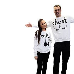 Chest Nuts - Couples Christmas Jumpers - White